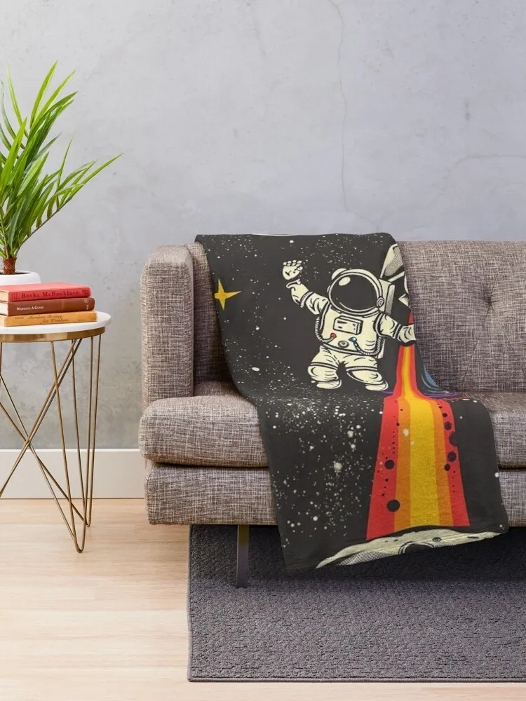 Back to School Cosmonaut Adventure Collection by NoarusRainbowLand - Explore Space in Style Throw Blanket Sofas Travel Blankets