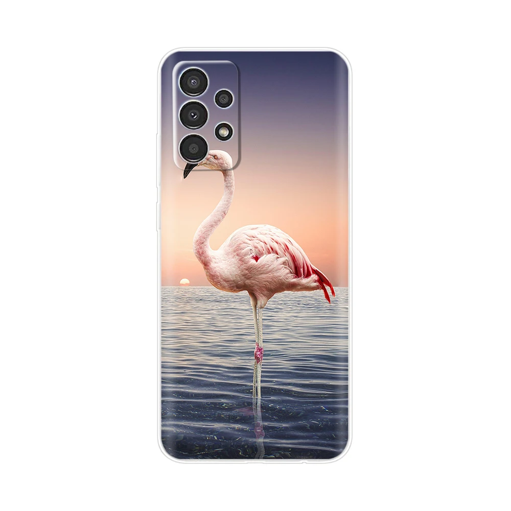 For Samsung Galaxy A53 5G Case Colorful Flower Painted Cover 6.5'' Clear Silicone Phone Case For Samsung A53 A 53 5G Soft Fundas