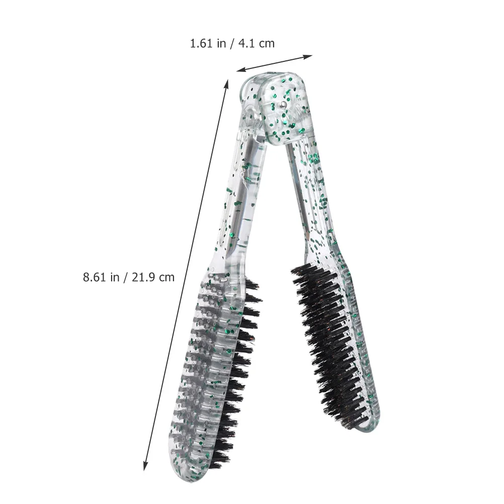 فرشاة تمليس الشعر بتصميم مشبك مزدوج الجوانب، مشط لفك تشابك الشعر للاستخدام في صالونات الشعر الرقيقة السميكة