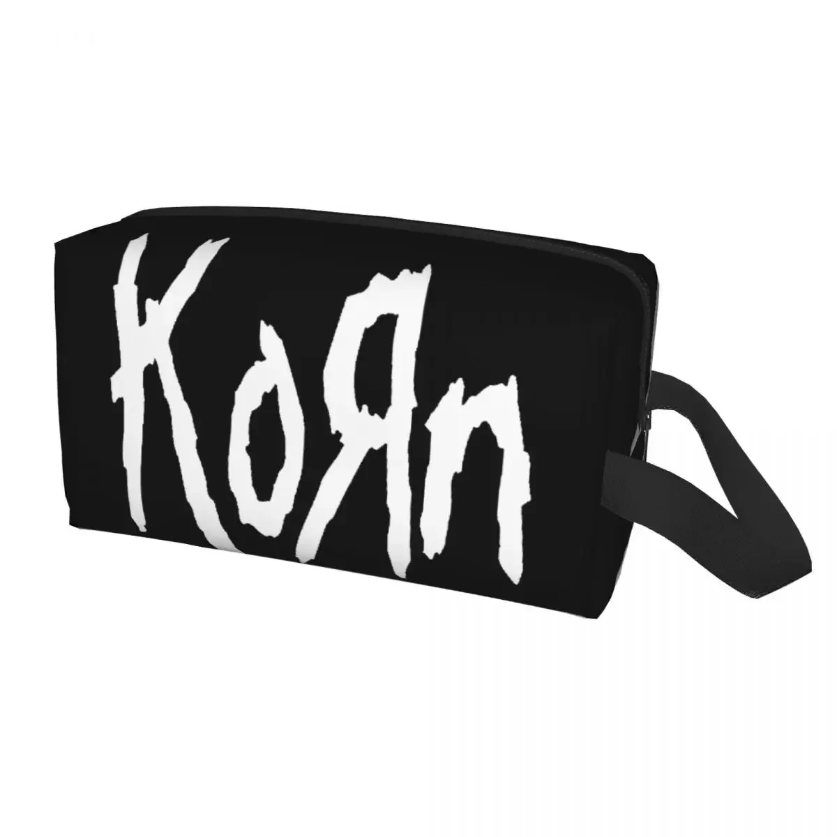 Kawaii Korns Logo And Symbol Travel Toiletry Bag Women Rock Band Cosmetic Makeup Organizer Beauty Storage Dopp Kit