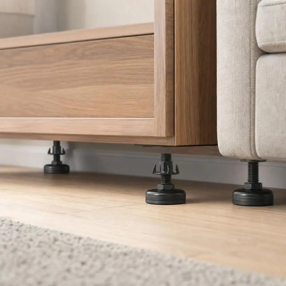 4pcs Adjustable Height Furniture Leveling Feet Stable Support Load-Bearing Furniture Leveling Legs Rust-Proof Floor Protection