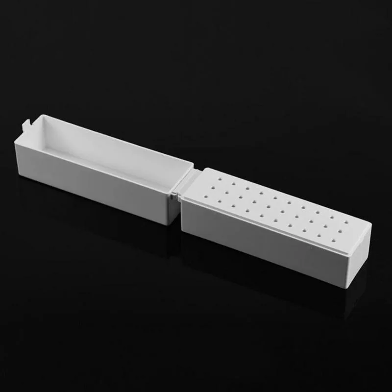 1PC 30 Holes Nail Art Drill Grinding Head Bit Holder Display Storage Box Nail Drill Bits Container Stand Rack view 6