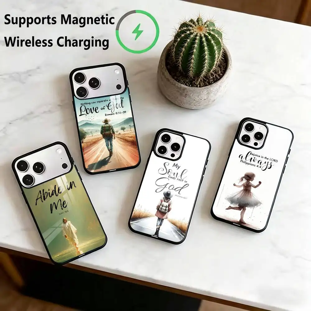 

J-Jesus Bible Verse Gods Plan Phone Case For iPhone17,16,15,14,13,12,11 Plus,Pro Allows magnetic wireless charging