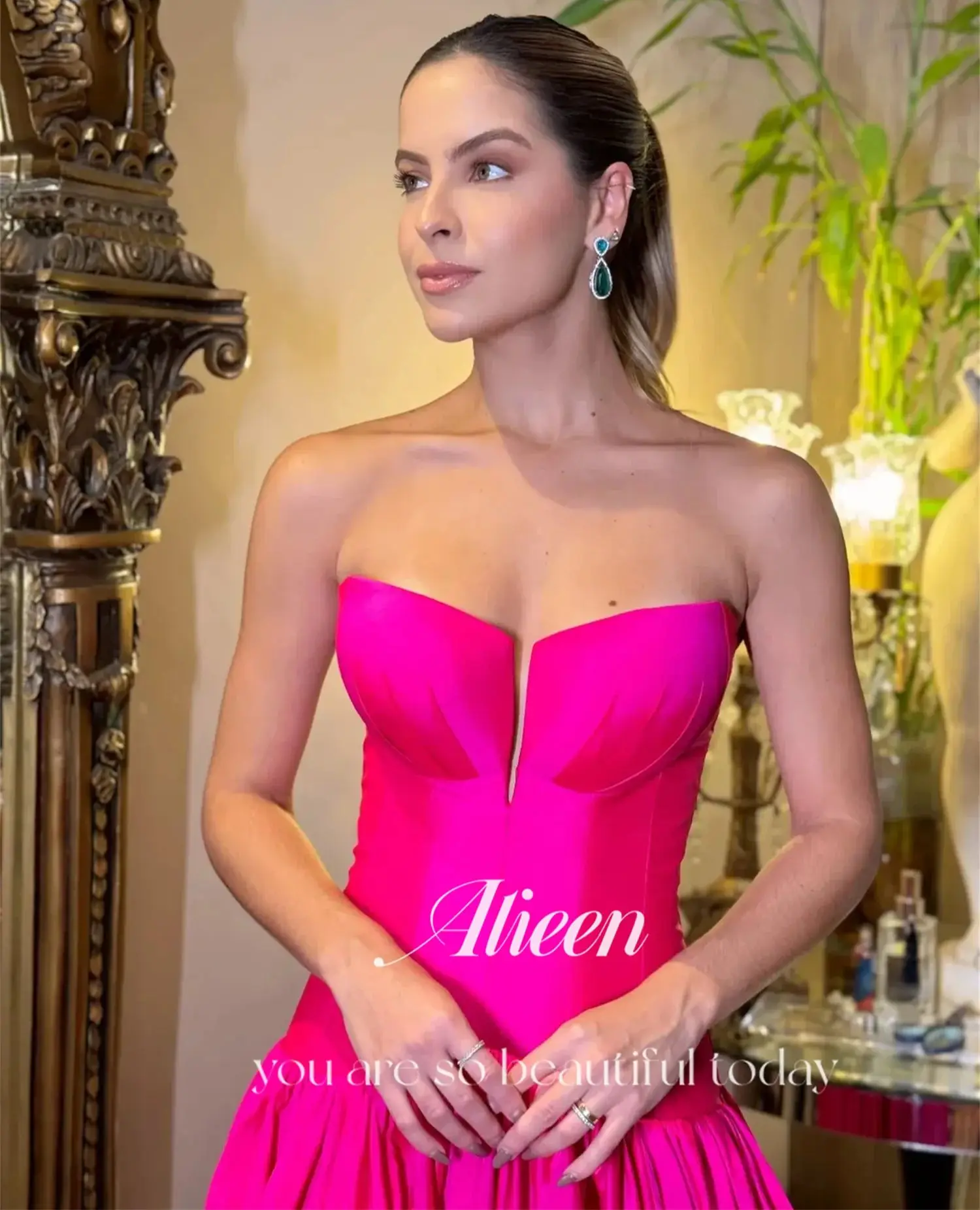 Aileen Customized Dubai Luxury Evening Dresses for Special Occasions Satin فساتين سهرة Long Prom Dresses 2025 Vestidos De Noche image 4
