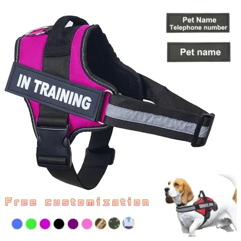 

Personalized Dog Harness Reflective Adjustable No-Pull Pet Harness Vest For Small Medium Large Dogs wholesale harness