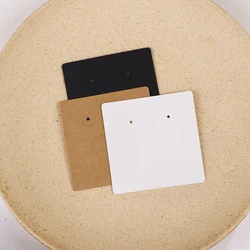 50 Pcs 7x7cm Earrings Jewelry Display Paper Card With Or Without Bags Wholesale Packaging Business Supplier Customize Service