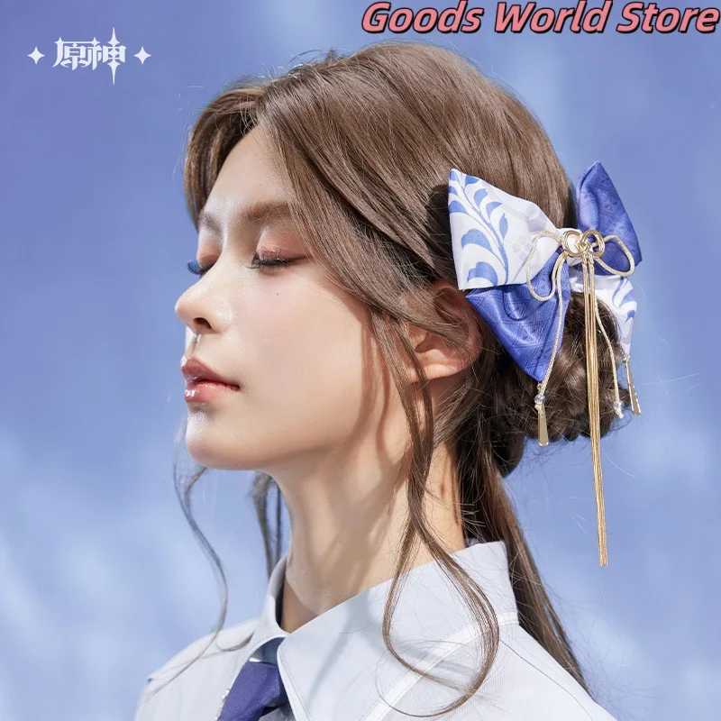 

Kamisato Ayato Bow tie hair accessory pendant Original Merch Mihoyo Genshin Impact Ayato Cosplay Costume Anime Halloween Gift