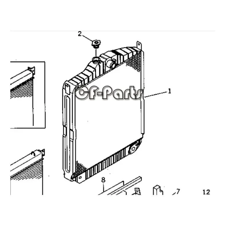 Water Tank Radiator 205-03-00041 205-0300040 for Komatsu Excavator PC200-3 PW210-1 PW200-1