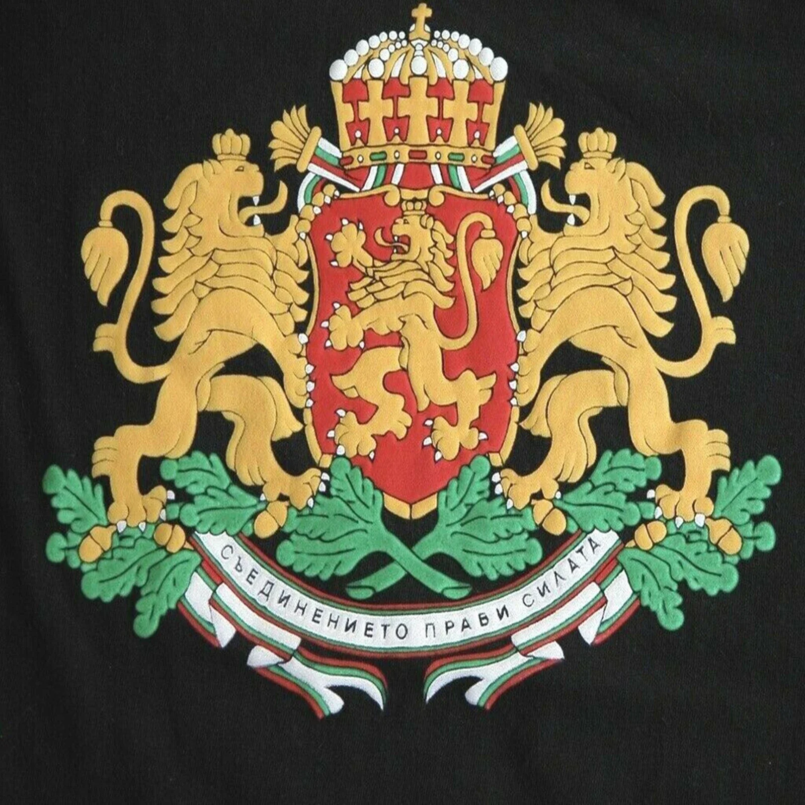 Vtg Cool Lion Coat of Arms Shield Crest Black T-Shirt  Men's 100% Cotton Casual T-shirts Loose Top Size S-3XL