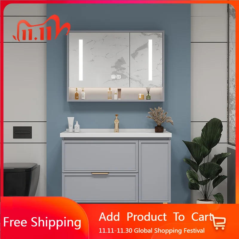 ミラーモダンなバスルームキャビネットシンクアクセサリースペースセーバー高級食器棚ディスプレイ化粧台ガジェットトレンディな Archivadores 家具