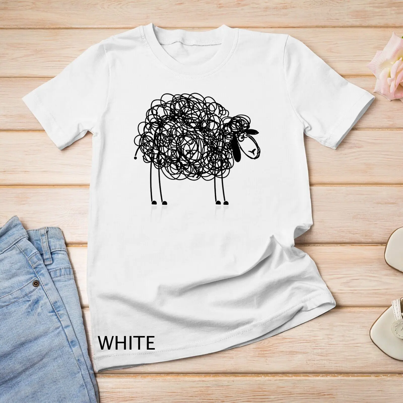 Black Sheep Apparel Doodled With Texta T-Shirt Unisex T-shirt