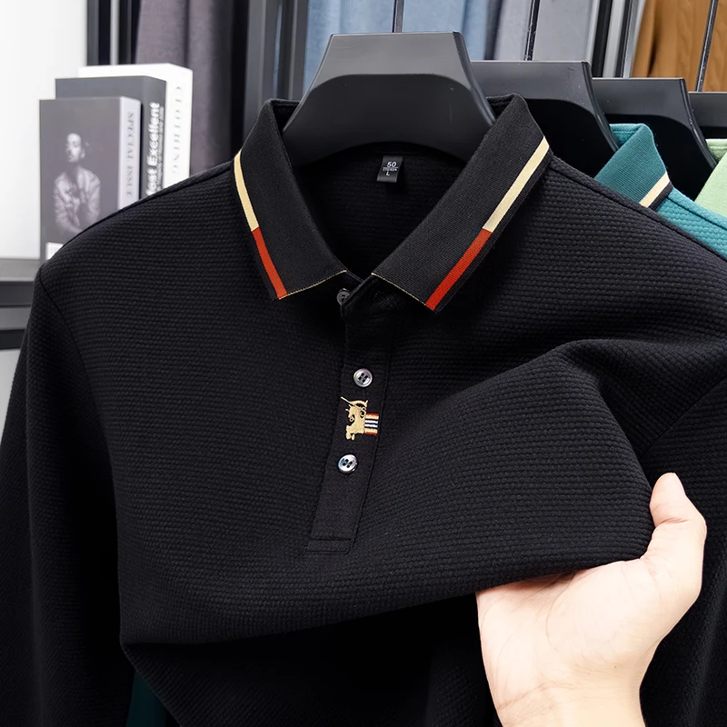 

Brand Autumn Clothing Men's Pure Cotton 2025 Autumn New Item Men's Long Sleeved T-shirt