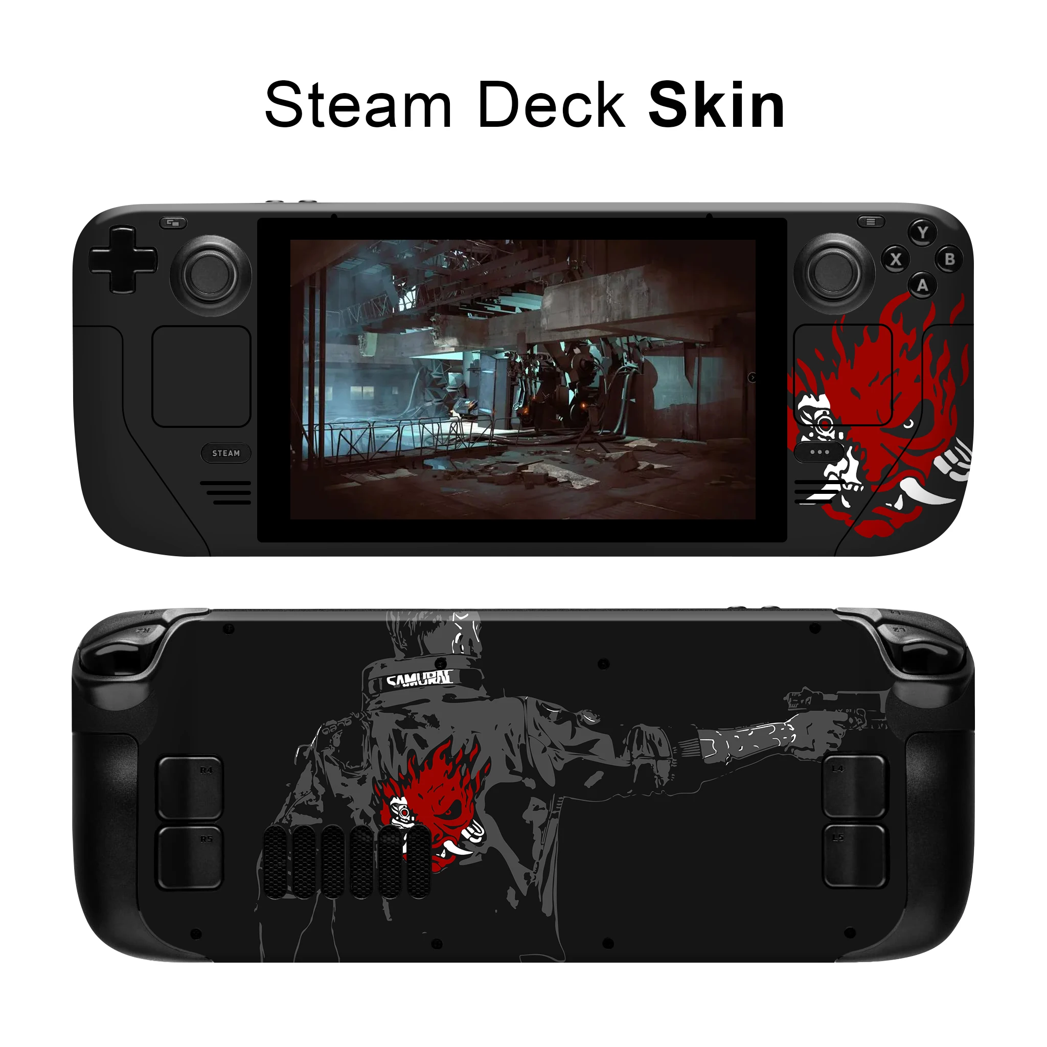 Cyberpunk Skin Vinyl for Steam Deck Console Full Set Protective Decal Wrapping Cover For Valve Console Premium Stickers