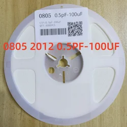 1 makaralı 0805 SMD Çip Çok Katmanlı Seramik Kondansatör 0.5pF - 47uF 10pF 22pF 100pF 1nF 10nF 100nF 0.1uF 1uF 2.2uF 4.7uF 10uF 22uF