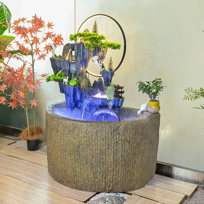 

Открытый двор пейзаж рокарий струящаяся вода напольное украшение креативное украшение для аквариума