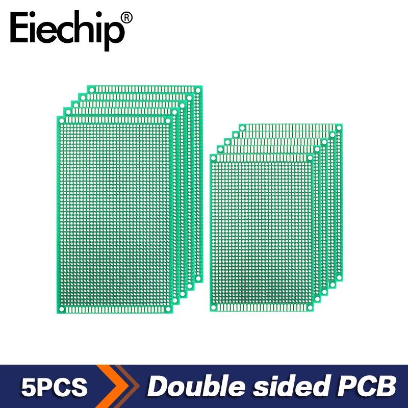 

5PCS/LOT Copper Plate Green 6X8 8X12cm Universal Pcb Double Sided Prototype Board Electronic Components