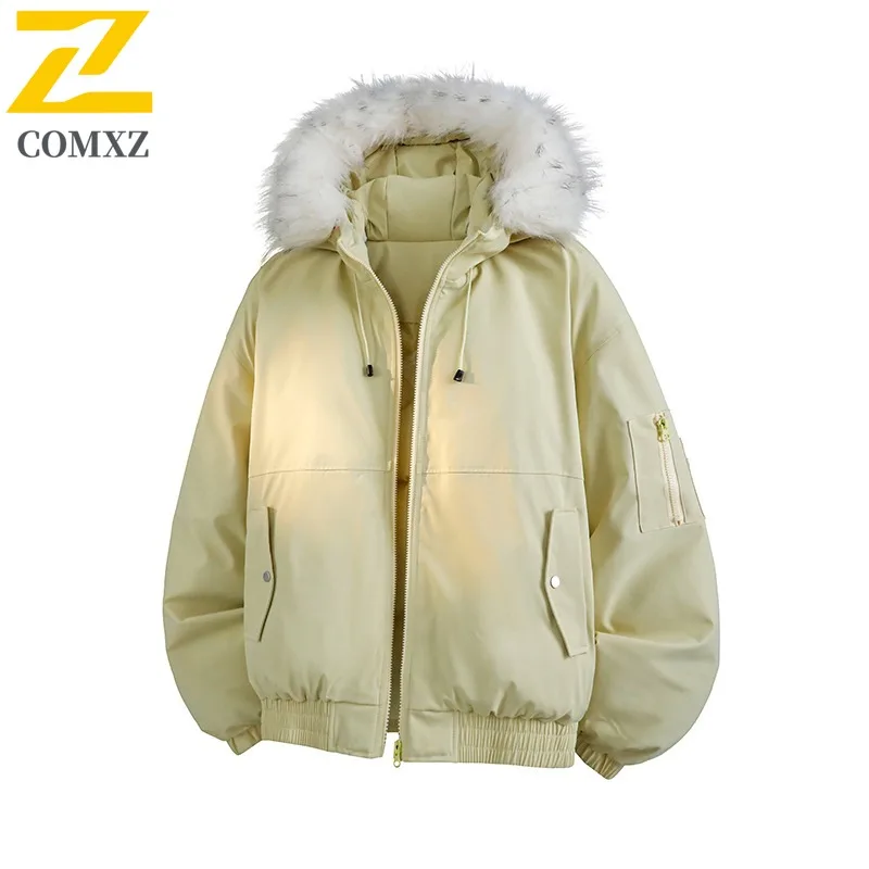 

Парка с воротником из искусственного меха, хлопковое пальто, зимняя утолщенная теплая тройная защитная куртка, негабаритная ветрозащитная водонепроницаемая верхняя одежда с капюшоном