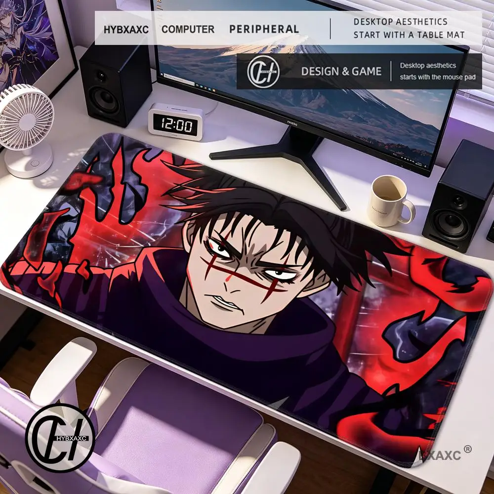 

HYBXAXC Japan Cool Anime Mouse Pad Laptop J-Jujutsu K-Kaisen Choso Yuji Mousepad Gaming Keyboard Rug Gamer Cabinet DeskMat
