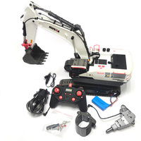 Huina 1594 Alloy RC Excavator Truck 1/14 Scale Remote Controlled Car Metal Bucket Rc Car Toys Vehicle Gift