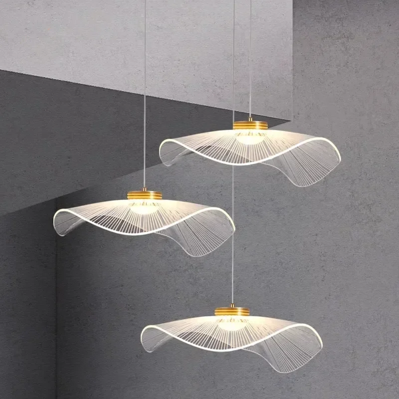 Modern Lotus Leaf LED Pendant Light Fashion linear pendant light for dining room hanging light living room kitchen bar lights