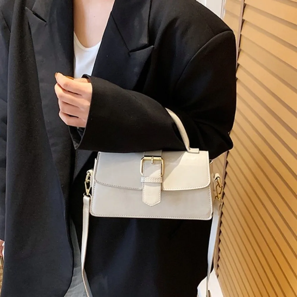 

Handbag Korean PU Crossbody Bag Square Solid Color Korean Underarm Bag Large Capacity PU Leather Women Shoulder Bag Lady Gift