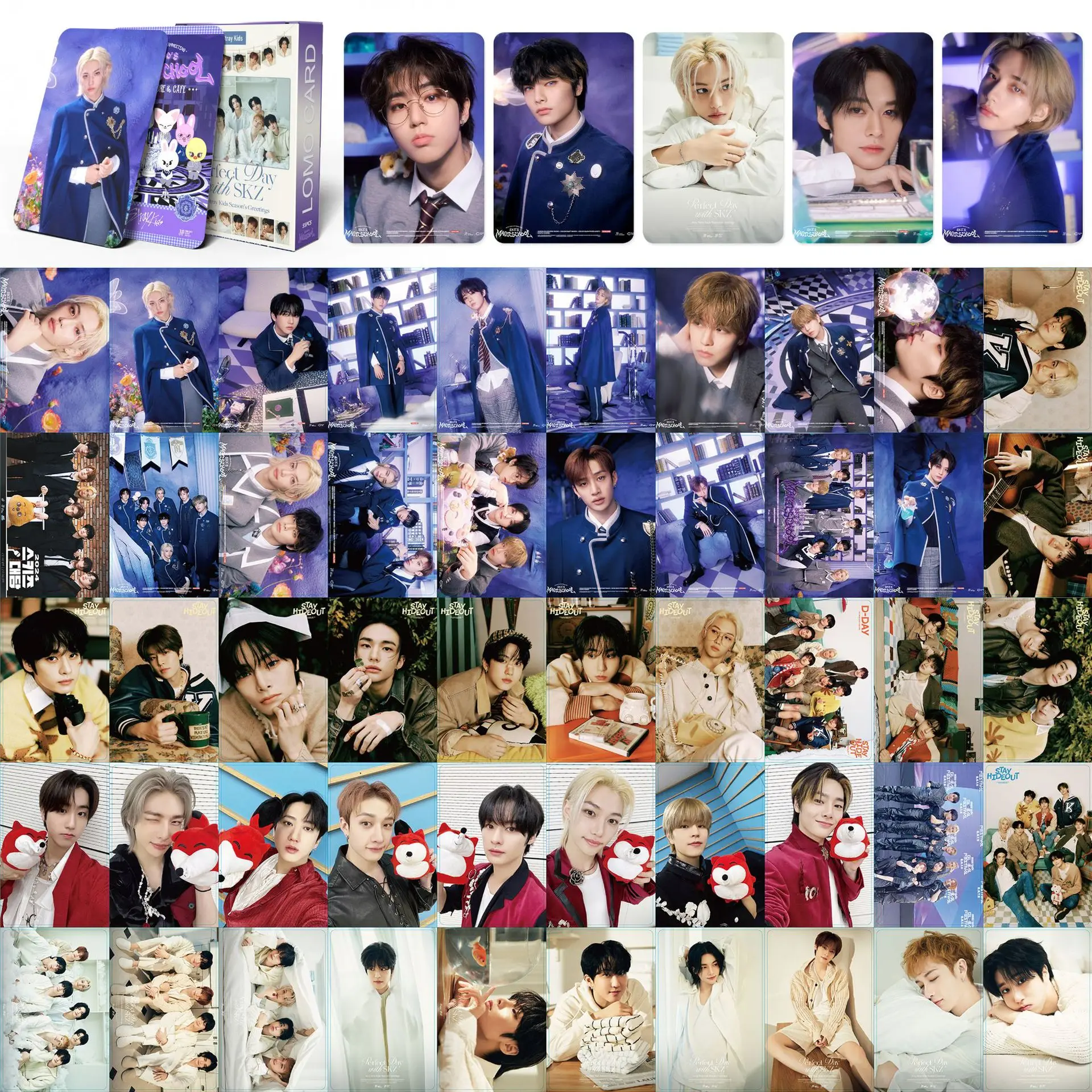 

New StrayKids 55 Lomo Cards SKZOOPerfect Day Li Longfu's Supporting Collection Collected Children's Birthday Toys