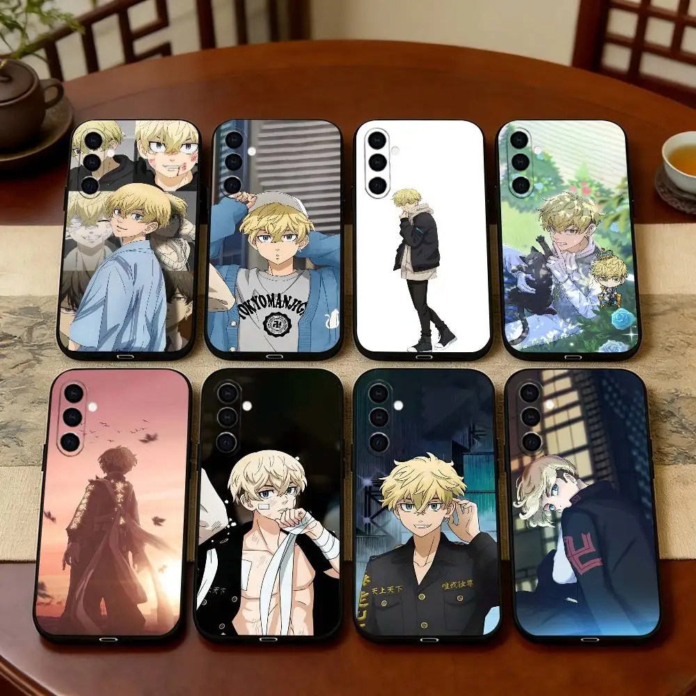 T-Tokyo Revengers C-Chifuyu Phone Case For Samsung Galaxy A73,A72,A71,A70,A53,A52,A51,Soft Silicone Black Cover