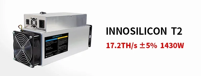 Cheap price IN STOCK Used Innosilicon T2 17.2Th/s 1570W SHA-256 G32-1800 bitcoin mining machine miner view 4