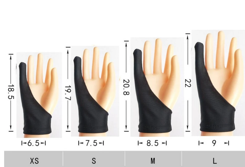 1PC Black Drawing Gloves