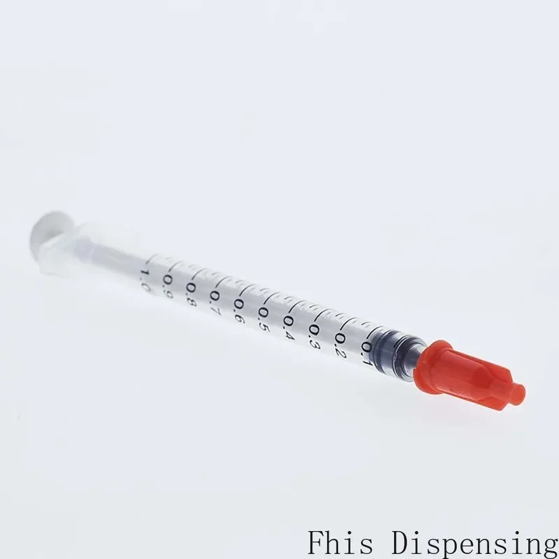 Syringes 1cc 1ml Pack of 10 New Plastic with Tip Orange Cap Dispensing