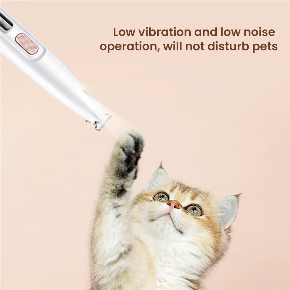 Pet Micro Precision Trimmer ricaricabile Cordless Silent Grooming Trimmer per gatti conigli cuccioli rifilatura peli zampe orecchie viso