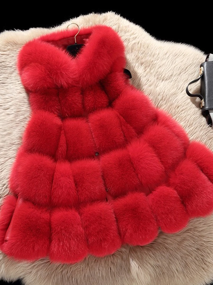 100 % natürliche Fuchspelz-Weste für Damen, mittellang, ärmellos, echter Pelzmantel mit Kapuze, 2025, hochwertige Winterkleidung, Yng