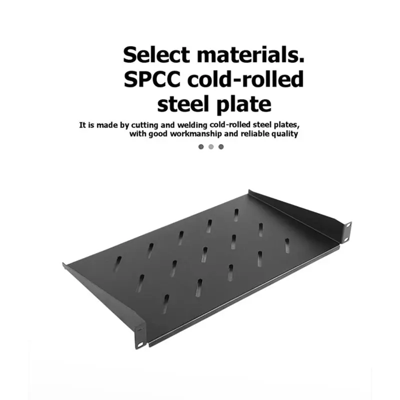WORTHOWN-1U Rack Mount Rack Mount Cantilever Tray For 19Inch Network Equipment Cabinet