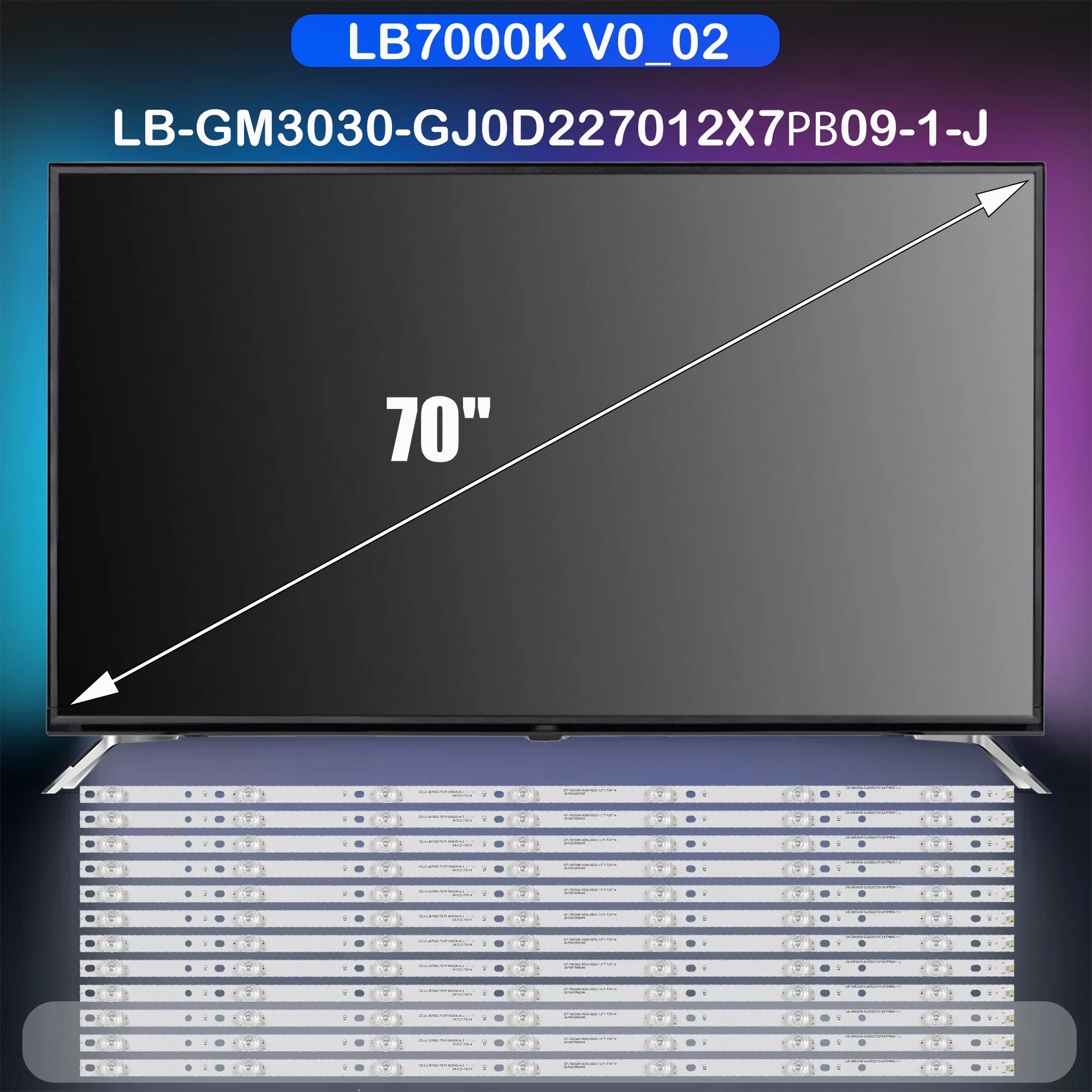 

LED backlight Strip For 70U2 70PUS7555/12 70РUS7855/12 70РUF7295/Т3 70PUG7406/78 70PUS7805/12 70PUD6774/44 70PUF6894/T3
