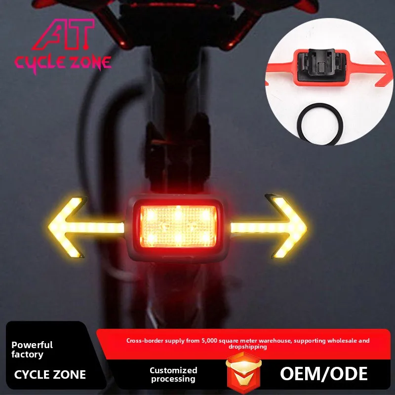 

Remote Lights USB Rechargeable Waterproof Night Riding Warning Cycling Taillight Bicycle Helmet Light Bike Turn Signal Rear Lamp