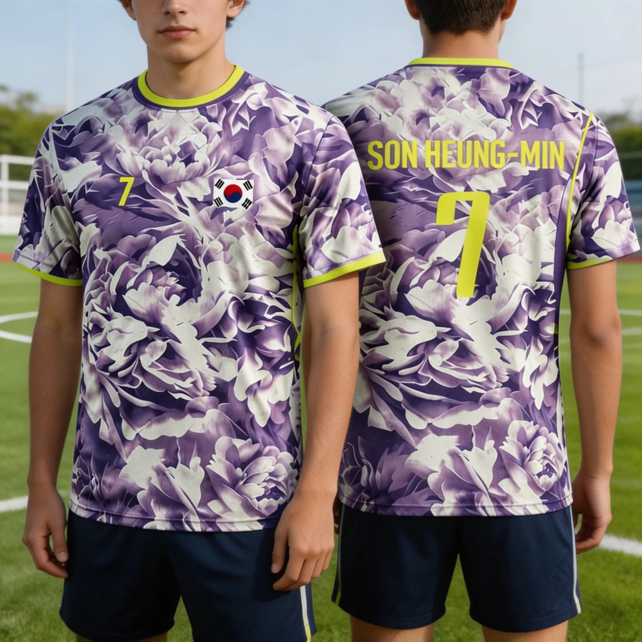 Südkorea Fußballtrikot Lässiges Sommer-Sport-3D-Druck Damen-T-Shirt Unisex-T-Shirt Kurzarm Schnelltrocknend Herren-T-Shirt – Detail 3