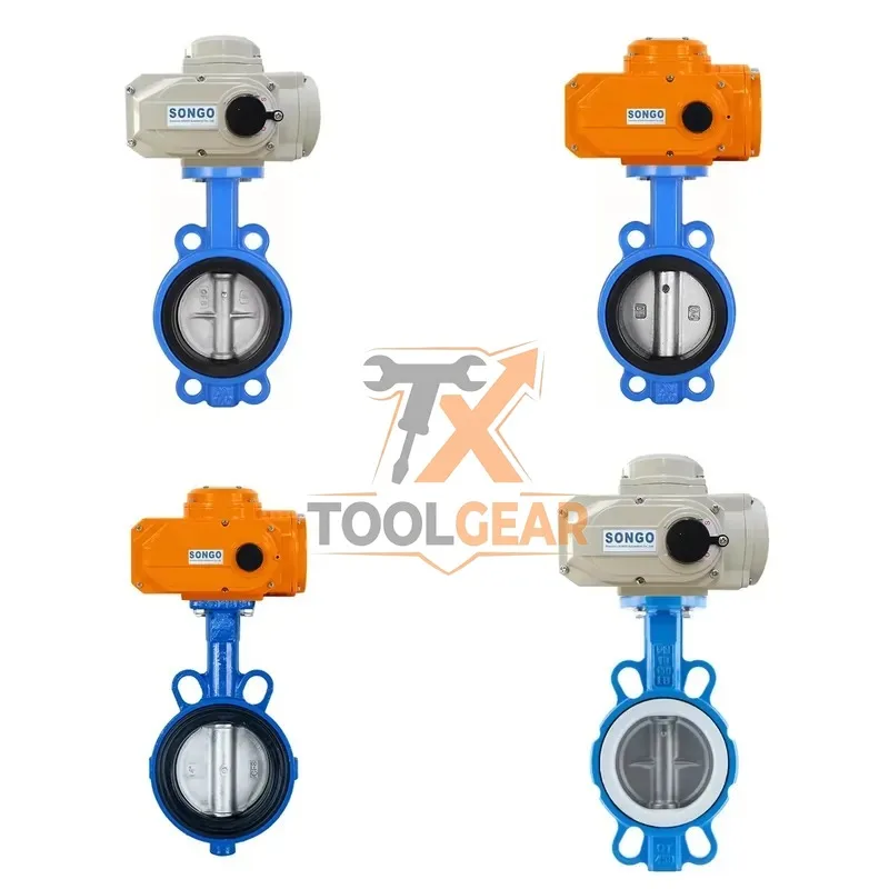 2026China*Factory* Low Price DN100 Wafer Connection 4 Inch Wafer Type Ductile Iron Electric Motorized Butterfly Valve