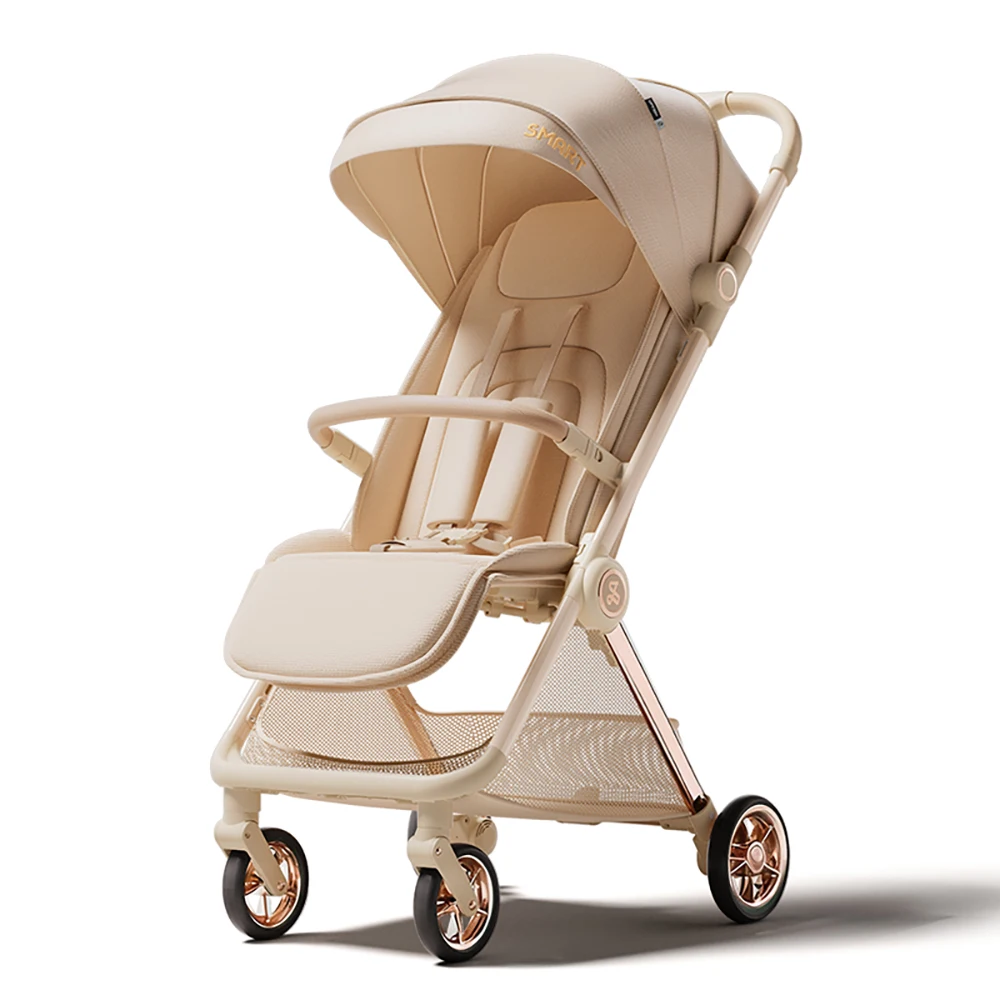 Lightweight Baby Stroller (9.5 lbs), Compact Travel Stroller One-Hand Fold, Ergonomic Hard Backrest Stroller for Toddlers