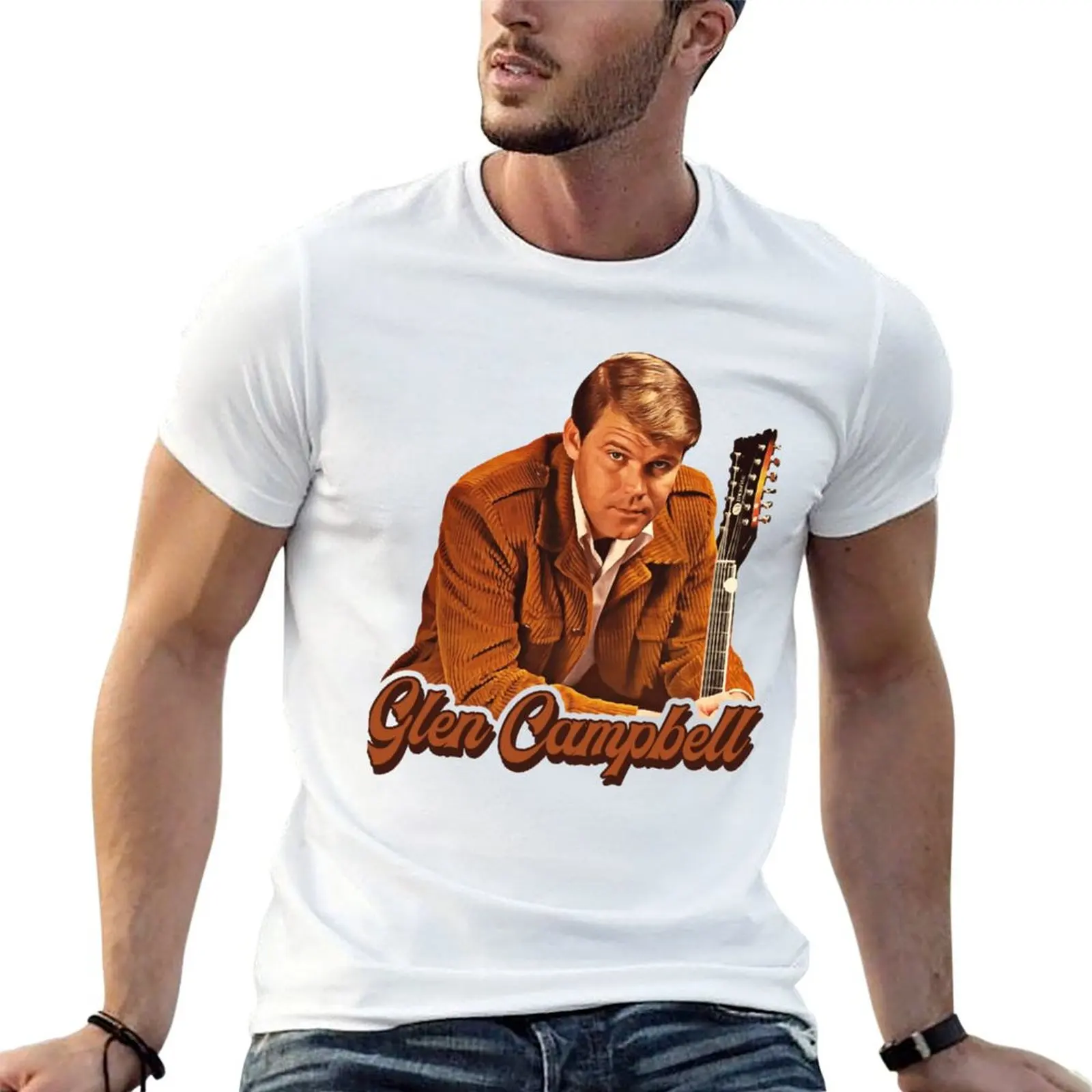 Glen Campbell Retro 70s Colorway T-Shirt UV Sun Protection Tee Shirt