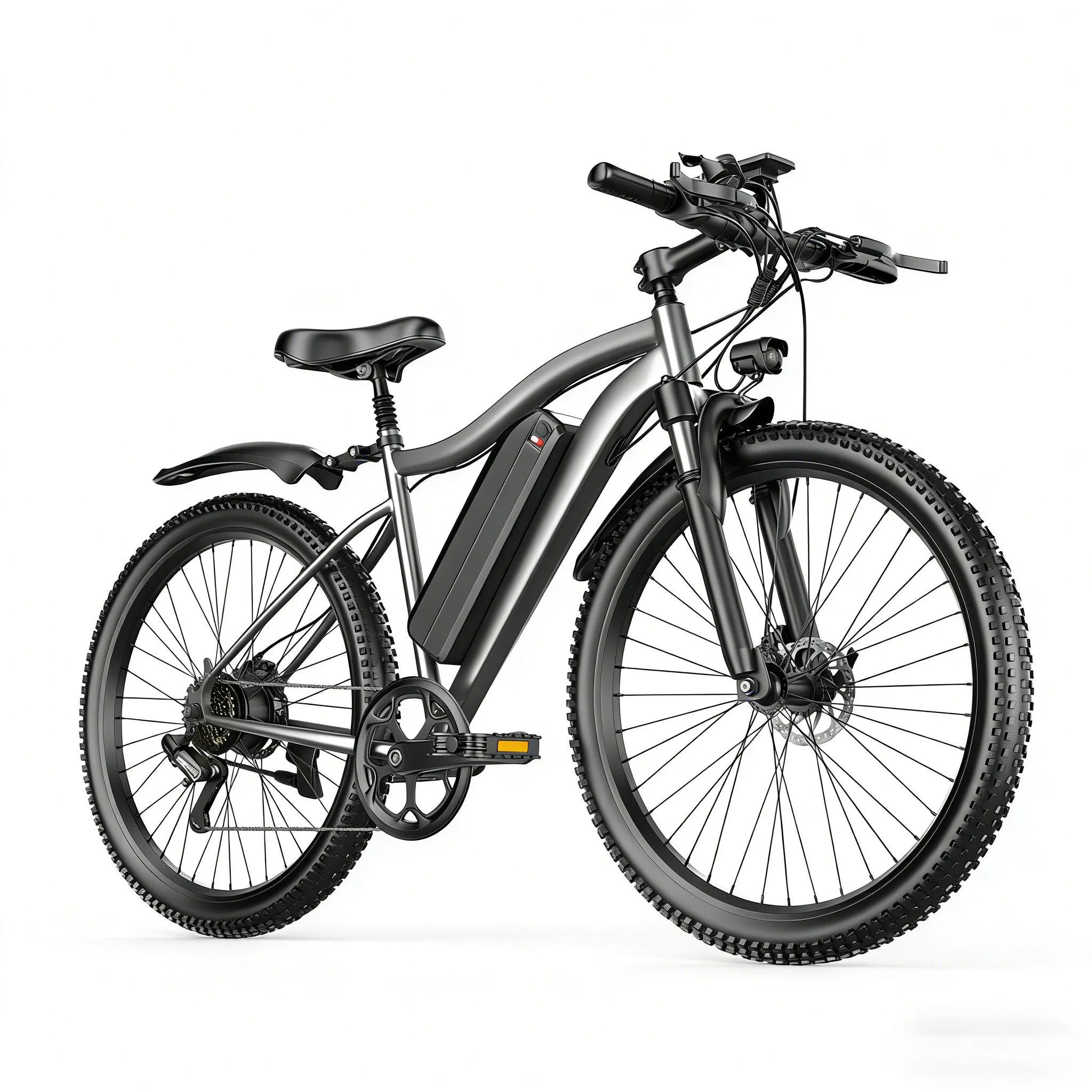 UPlee G73 26 Zoll Elektrofahrrad 250W 48V 13Ah Abnehmbarer Akku Allterrain E-Fatbike 7-Gang Scheibenbremsen E-Bike LED