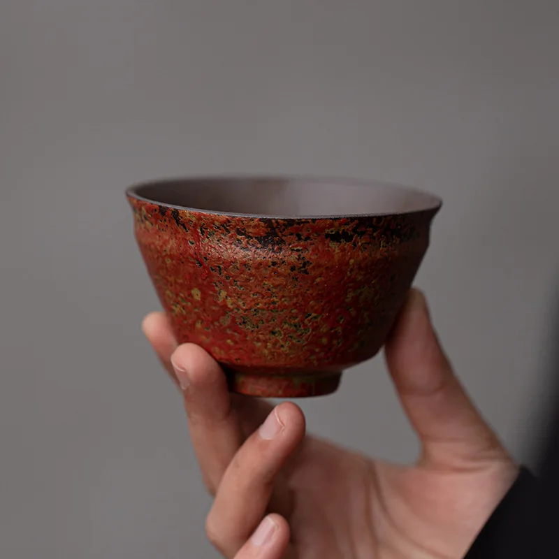 Manshan Hongjun Bell Cup Ceramic Teacup Tea Cup Household Handmade Personal Cup Kung Fu Tea Set Tea Cup