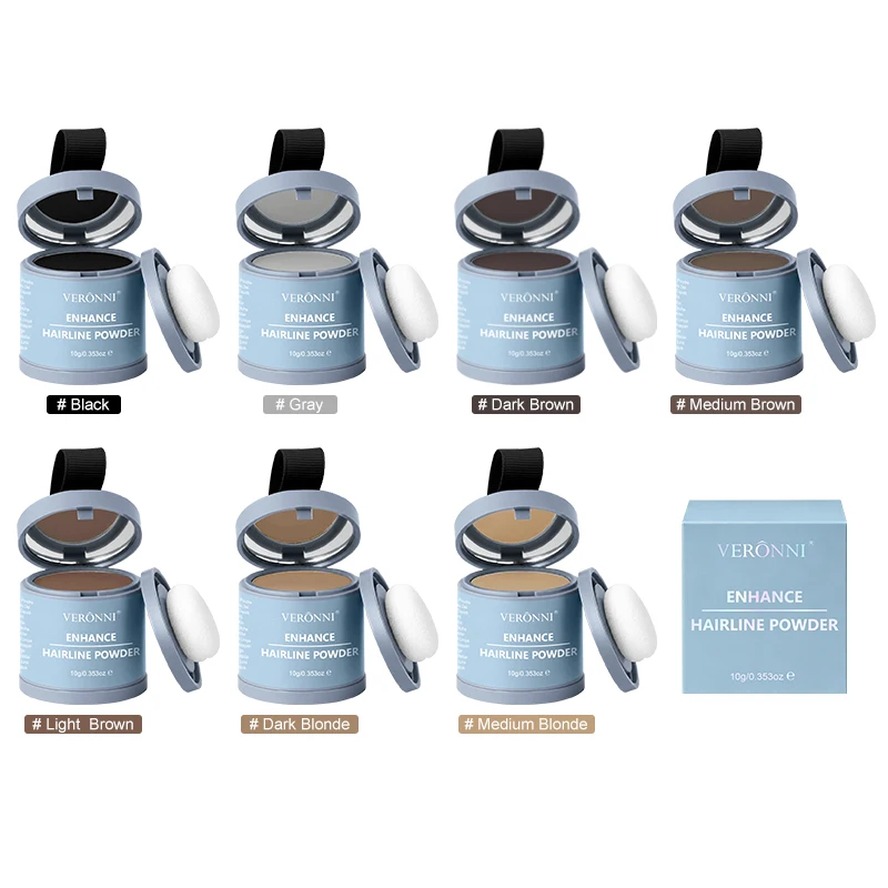 10g Großpackung Haaransatz-Füllpuder, Wasserfestes, Schweißbeständiges Haarschattenpuder, Haarspalt-Abdeckung, Grauhaar-Abdeckung, Natürlicher Haarverstärker – Detail 8