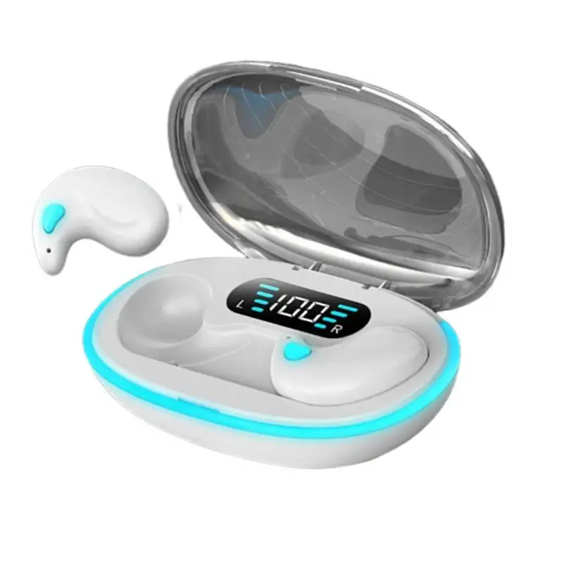 Bone Conduction Earphone In-Ear Headphones Noise Reduction Sport Game Sleep Wireless Blue tooth Earbuds With Charging Case