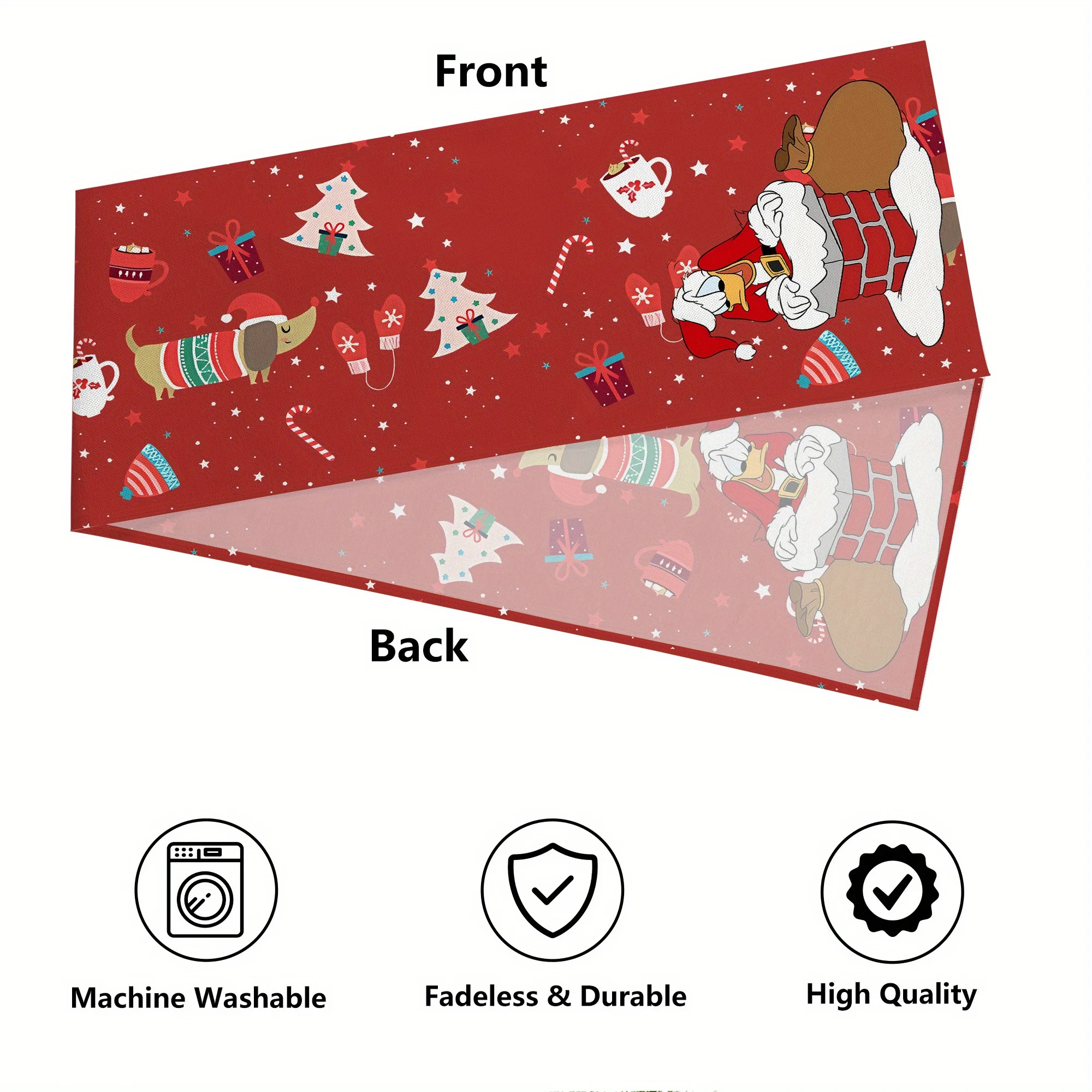 قطعة واحدة من مفرش طاولة ديزني ديزي داك، مناسب لوجبات العطلات، ديكور المنزل، المطاعم، غرف المعيشة، مكاتب المكتب، عيد الميلاد #5