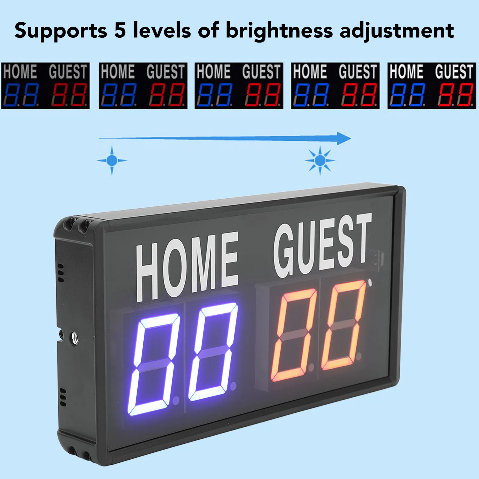 Electronic Digital Scoreboard 100‑240V Tabletop with Remote Score Keeper Scoreboard For Volleyball Outdoor Tennis Boxing