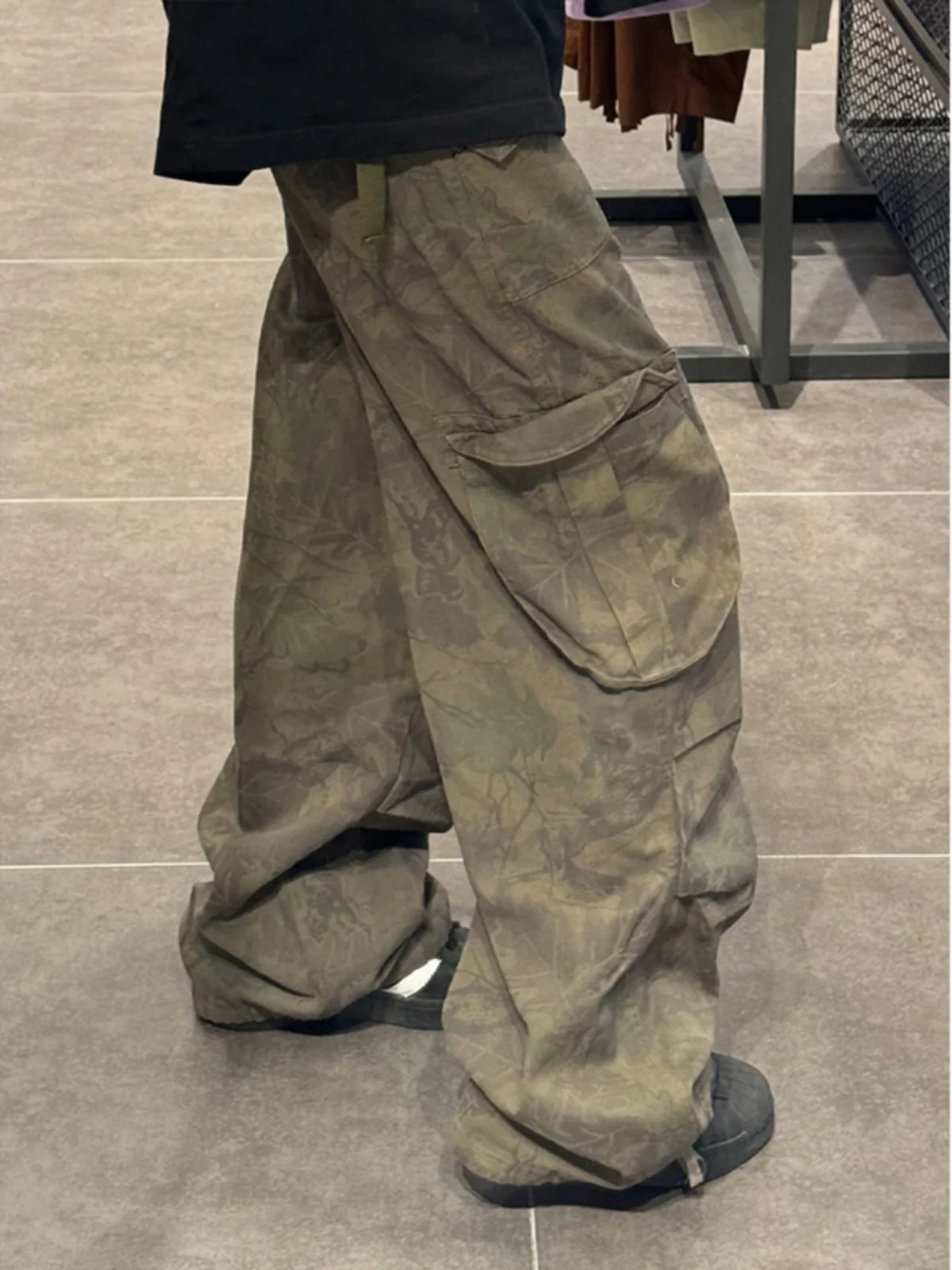 

Американские камуфляжные рабочие брюки в стиле ретро, мужские летние тонкие свободные прямые широкие брюки большого размера в стиле пустыни