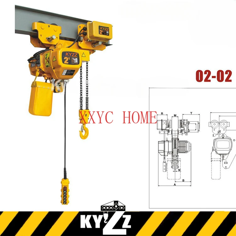 New Hot Selling 1ton 5ton Low Headroom Used Chain Hoist Electric 500kg Electric Chain Hoist Used Remote Control