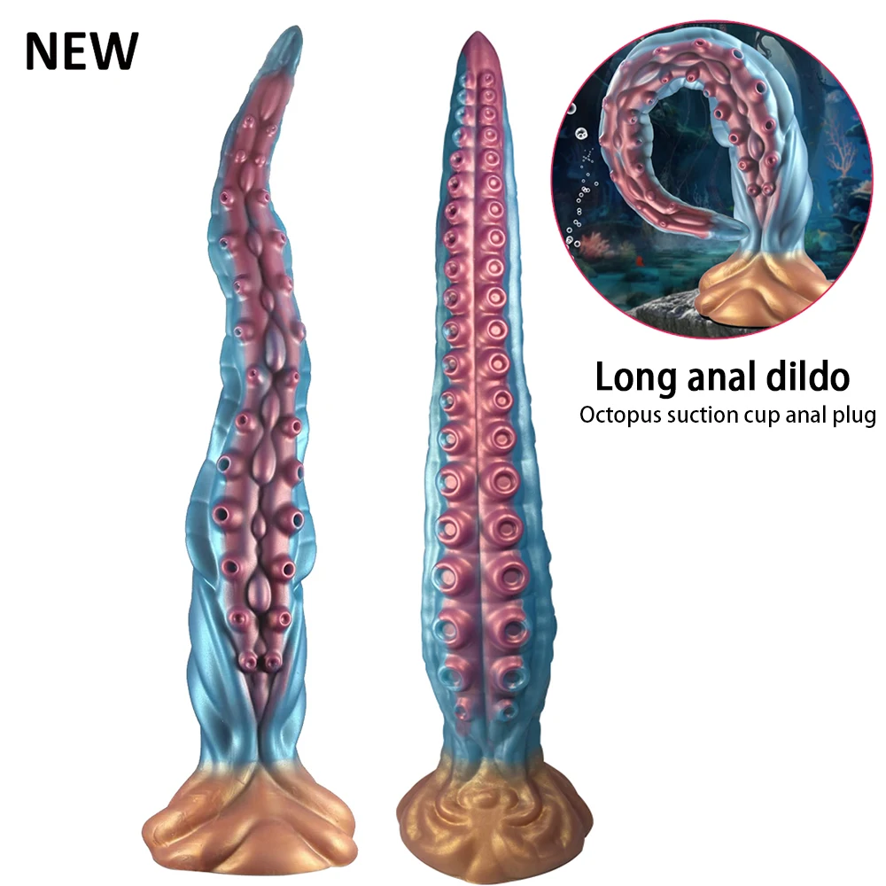 

Super Large And Long Octopus Tentacles Simulate Dildo Penis Soft Silicone Female Masturbation Prostate Massager Buttplug For Man