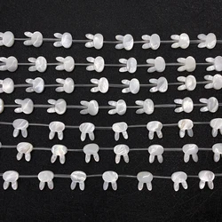 Natural Seawater Shell Beads Rabbit Shape Charms Bead Jewelry Making DIY Necklace Bracelet Earrings Bunny Head Black Shell Beads