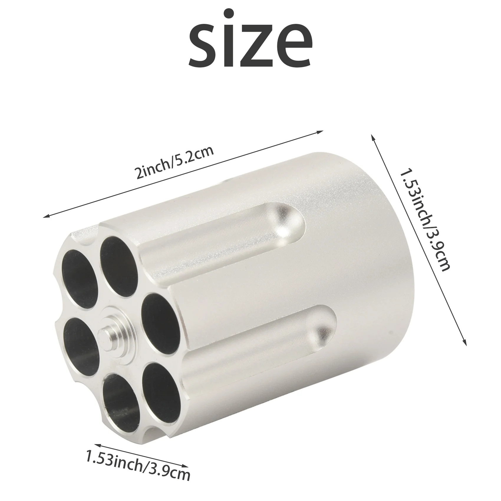 Gfc-Cylinder Pen Revolver Pen Holder with 6 Slots Pen Pencil Holder